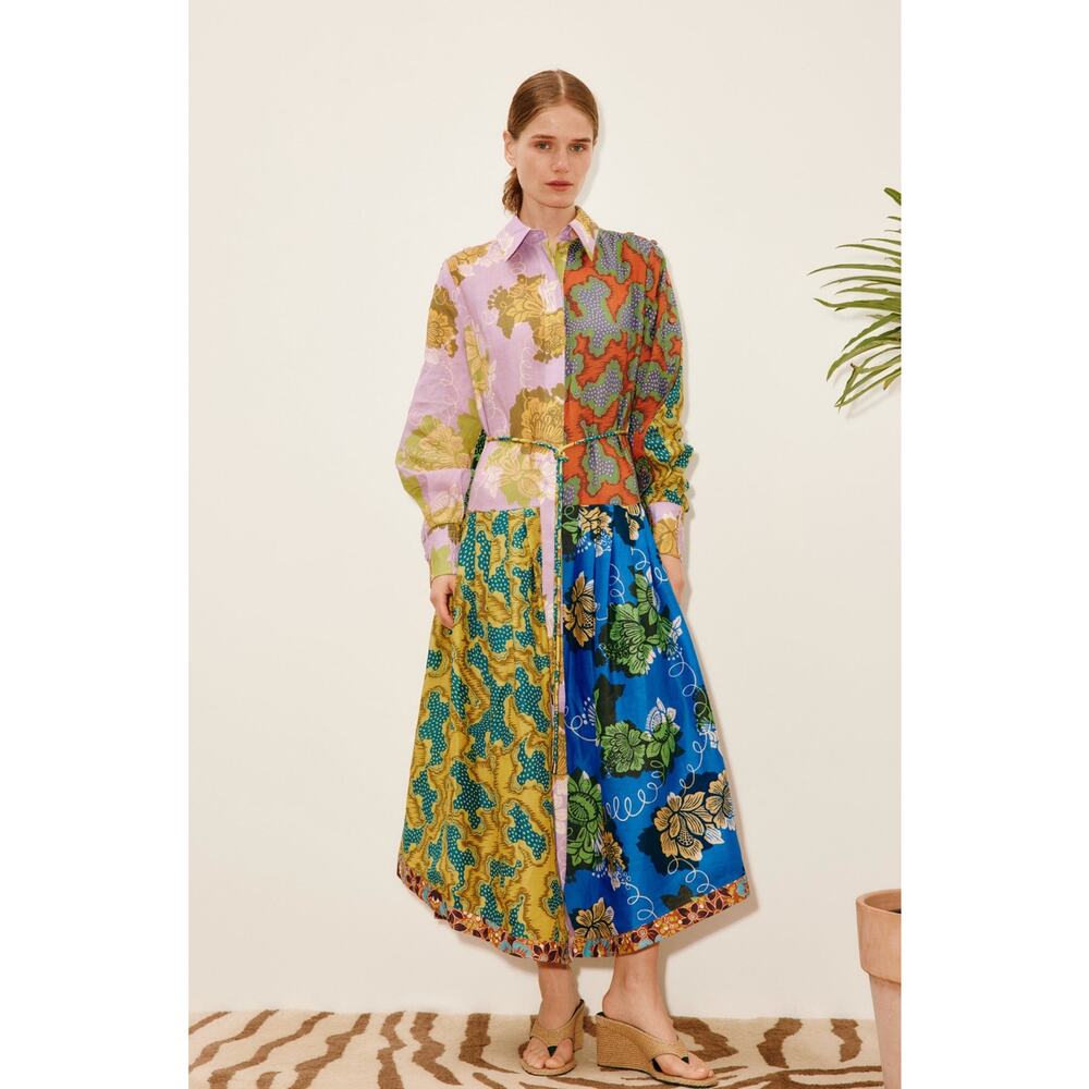 Alemais Arnie Spliced Shirtdress